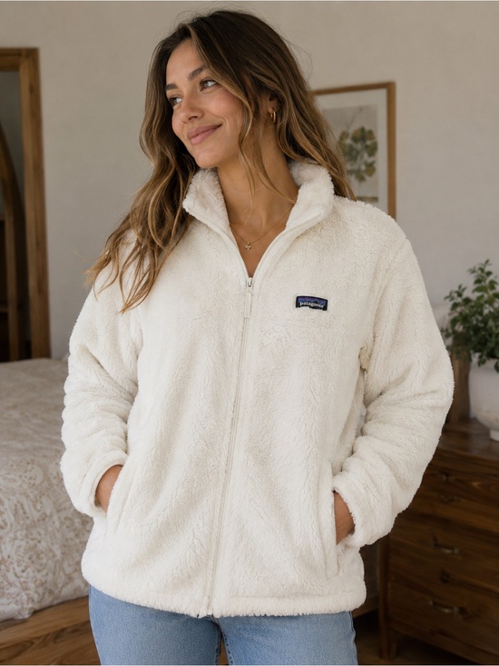 Patagonia Jackets & Blazers - Patagonia Los Gatos Fleece Jacket Ivory Cream Full Zip Cozy Sherpa XS